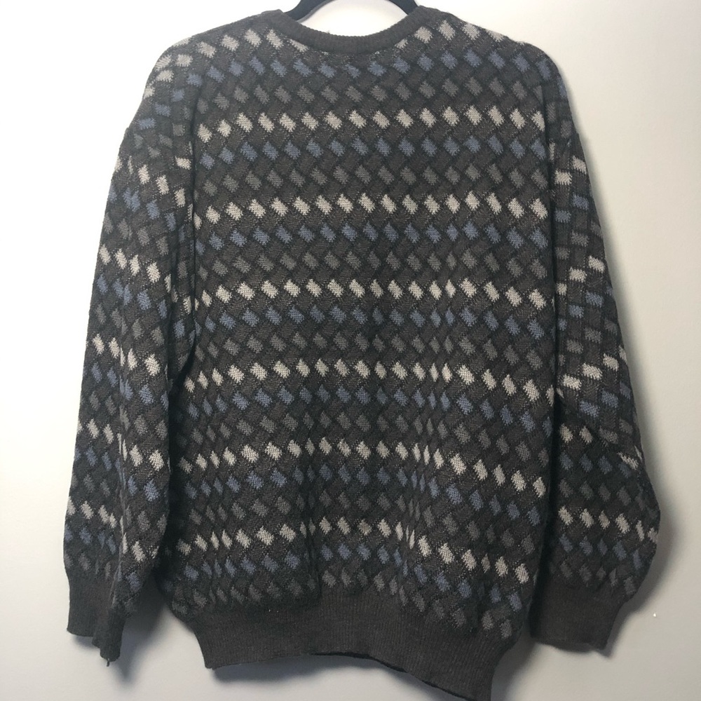 Patterned 100% Wool Sweater - Picture 4 of 4